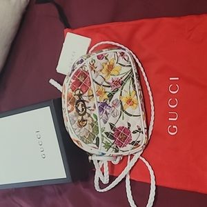 Gucci Floral Interlocking G Marmont Crossbody Bag